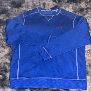 Tommy Bahama Blue Crewneck Sweatshirt with Red Logo